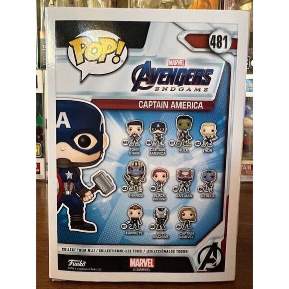 Funko POP! Captain America w/ Mjolnir Collector Corps Excl #481 in PROTECTOR - Picture 3 of 7